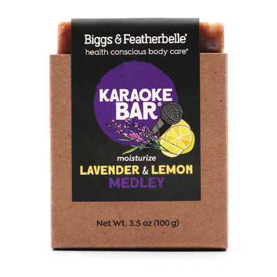 Front of KARAOKE BAR® soap by Biggs & Featherbelle®