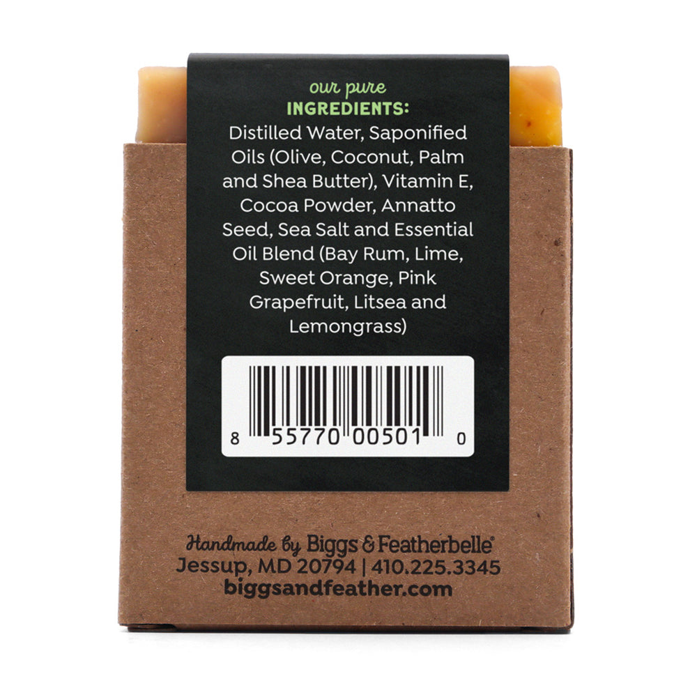 Backof BAR-RUM® soap by Biggs & Featherbelle® 