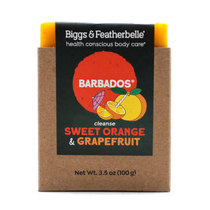Front of  BARBADOS® soap by Biggs & Featherbelle® 
