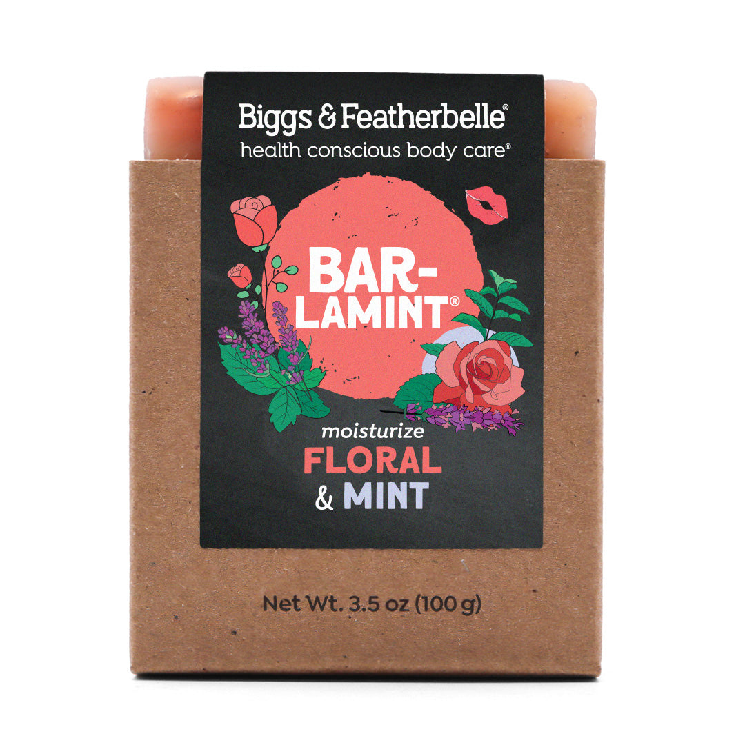 Front of BAR-LAMINT® soap by Biggs & Featherbelle® 