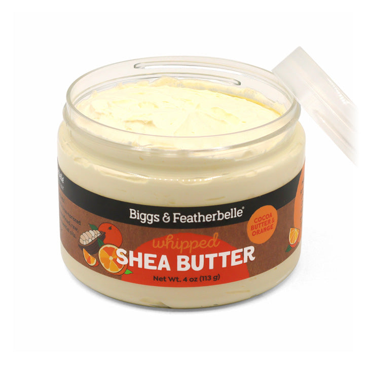 Opened Cocoa Butter & Orange Whipped Shea Butter by Biggs & Featherbelle®