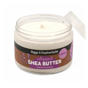 Opened Lavender Whipped Shea Butter by Biggs & Featherbelle®