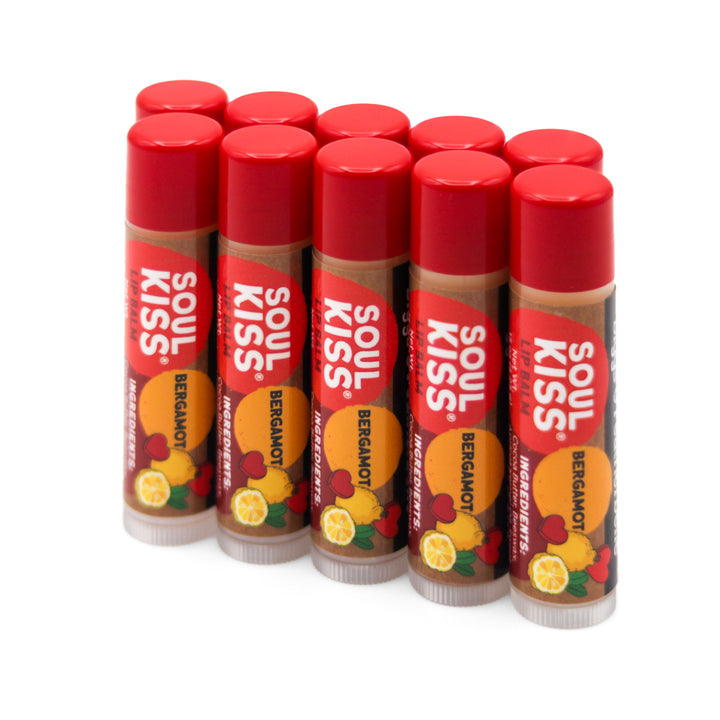 10-pack of SOUL KISS® natural lip balm by Biggs & Featherbelle®