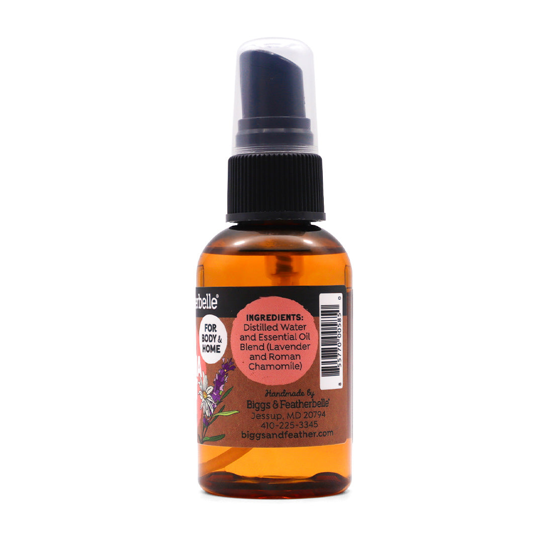 Back of Lavender & Chamomile Aroma Mist by Biggs & Featherbelle®