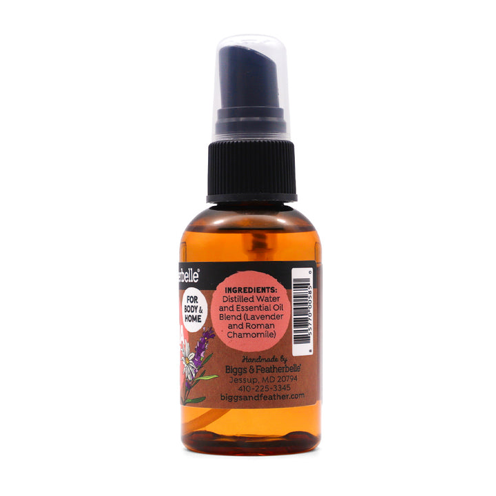 Back of Lavender & Chamomile Aroma Mist by Biggs & Featherbelle®