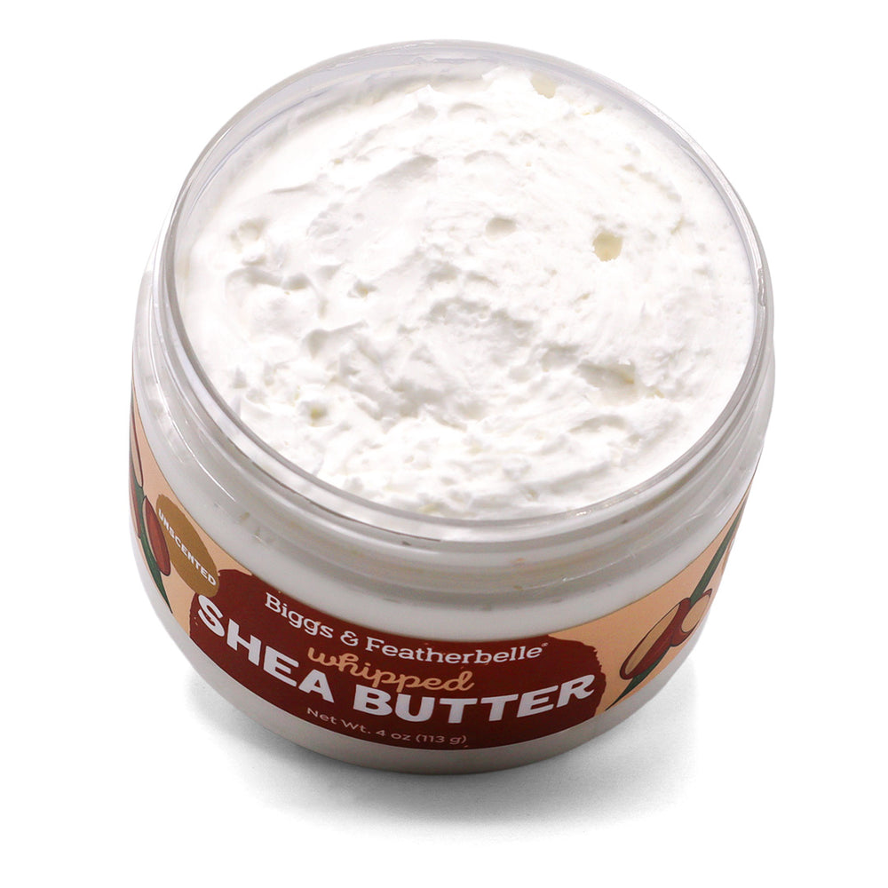Open Jar of Unscented Whipped Shea Butter by Biggs & Featherbelle®