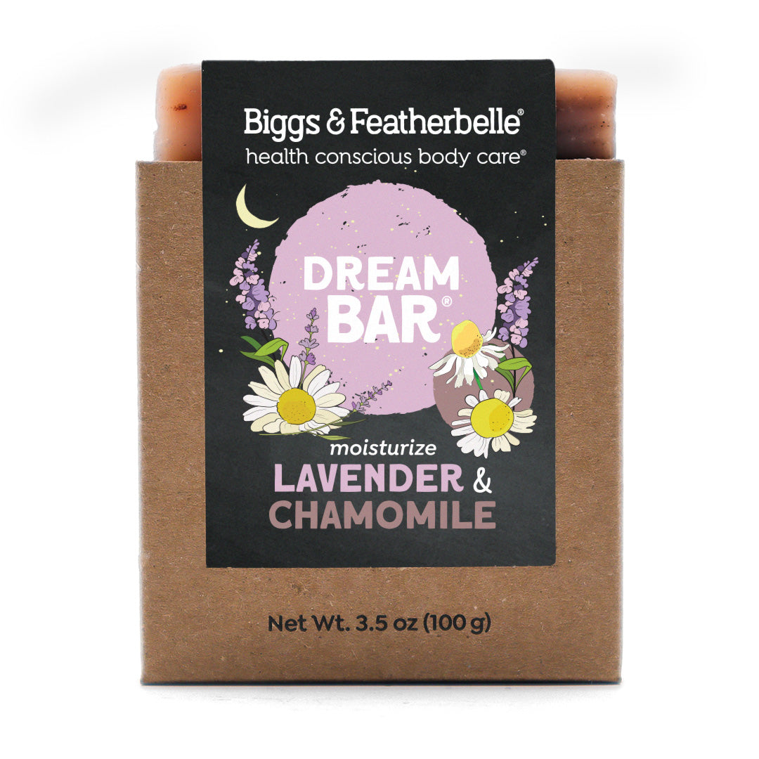 Front of DREAM BAR™ soap by Biggs & Featherbelle® 