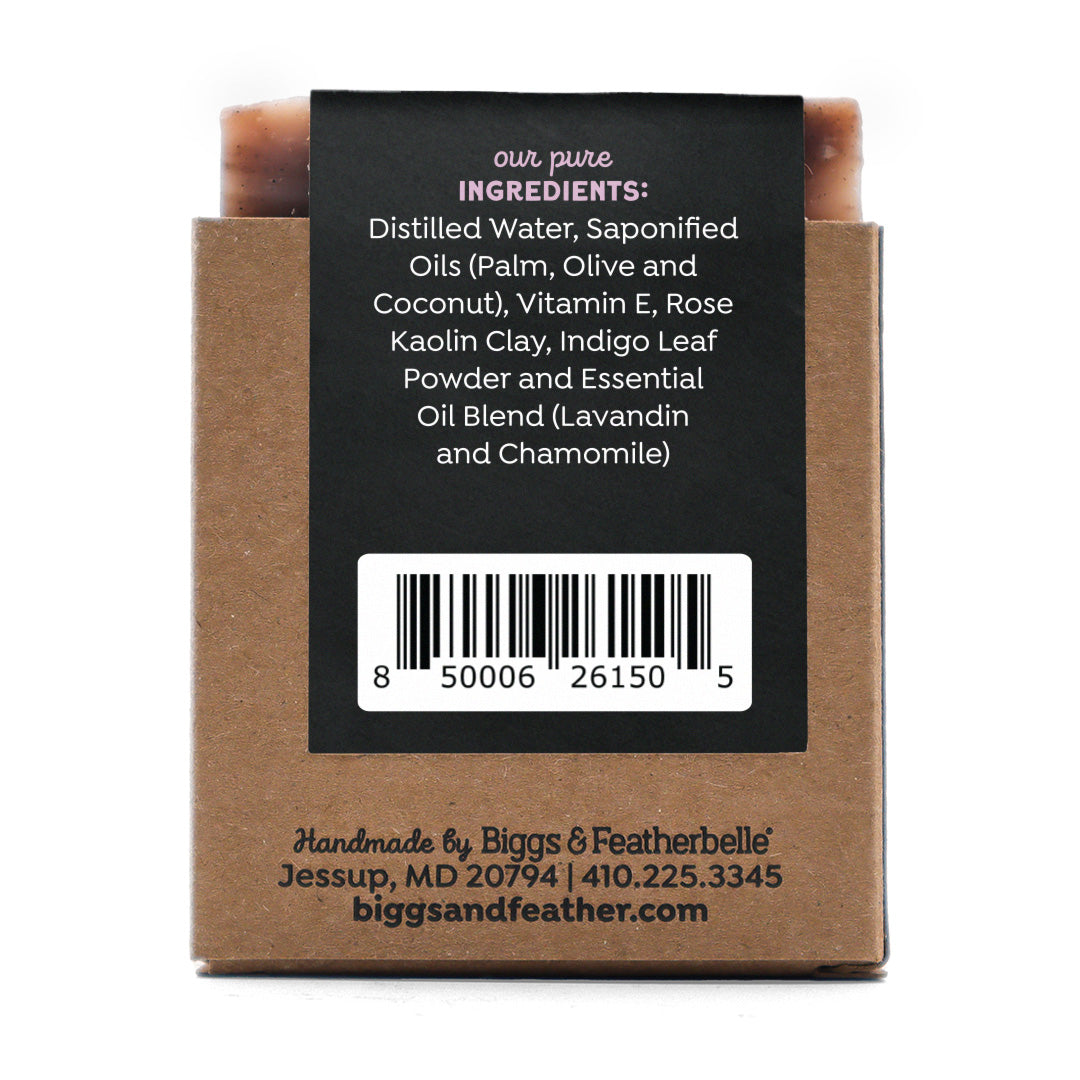 Back of DREAM BAR™ soap by Biggs &amp; Featherbelle®