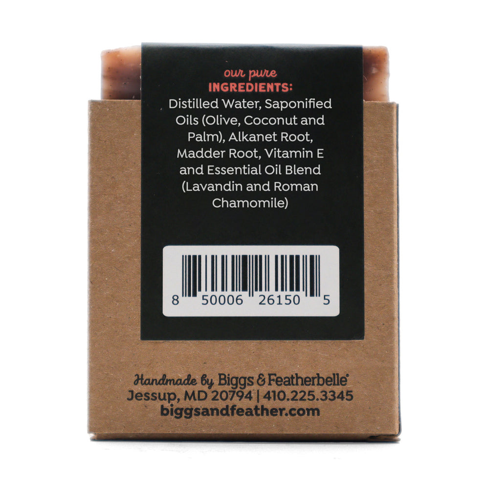 Back of DREAM BAR™ soap by Biggs & Featherbelle®