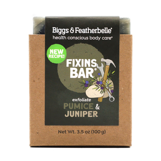 Front of FIXINS BAR® soap by Biggs & Featherbelle®