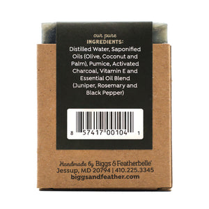 Back of FIXINS BAR® soap by Biggs & Featherbelle®