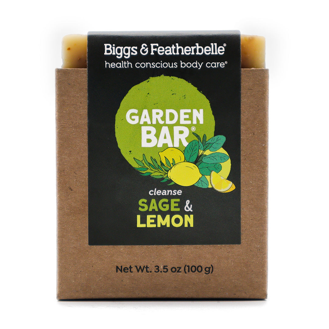 Front of GARDEN BAR® soap by Biggs & Featherbelle®