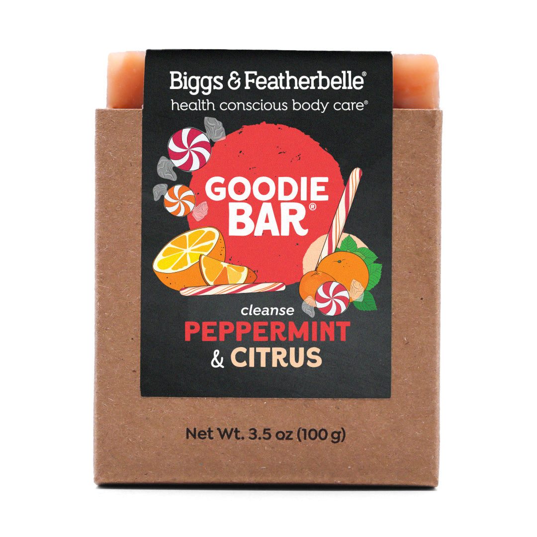 Front of GOODIE BAR® soap by Biggs &amp; Featherbelle® 
