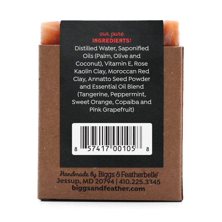 Back of GOODIE BAR® soap by Biggs &amp; Featherbelle® 