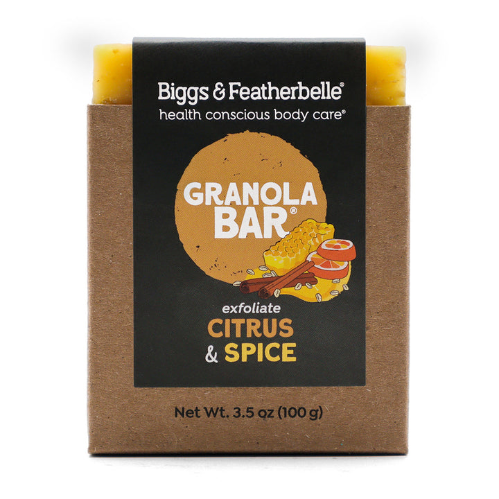 Front of GRANOLA BAR® soap by Biggs & Featherbelle® 