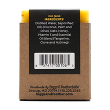 Back of GRANOLA BAR® soap by Biggs & Featherbelle® 