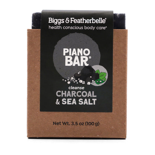 Front of PIANO BAR® soap by Biggs & Featherbelle® 