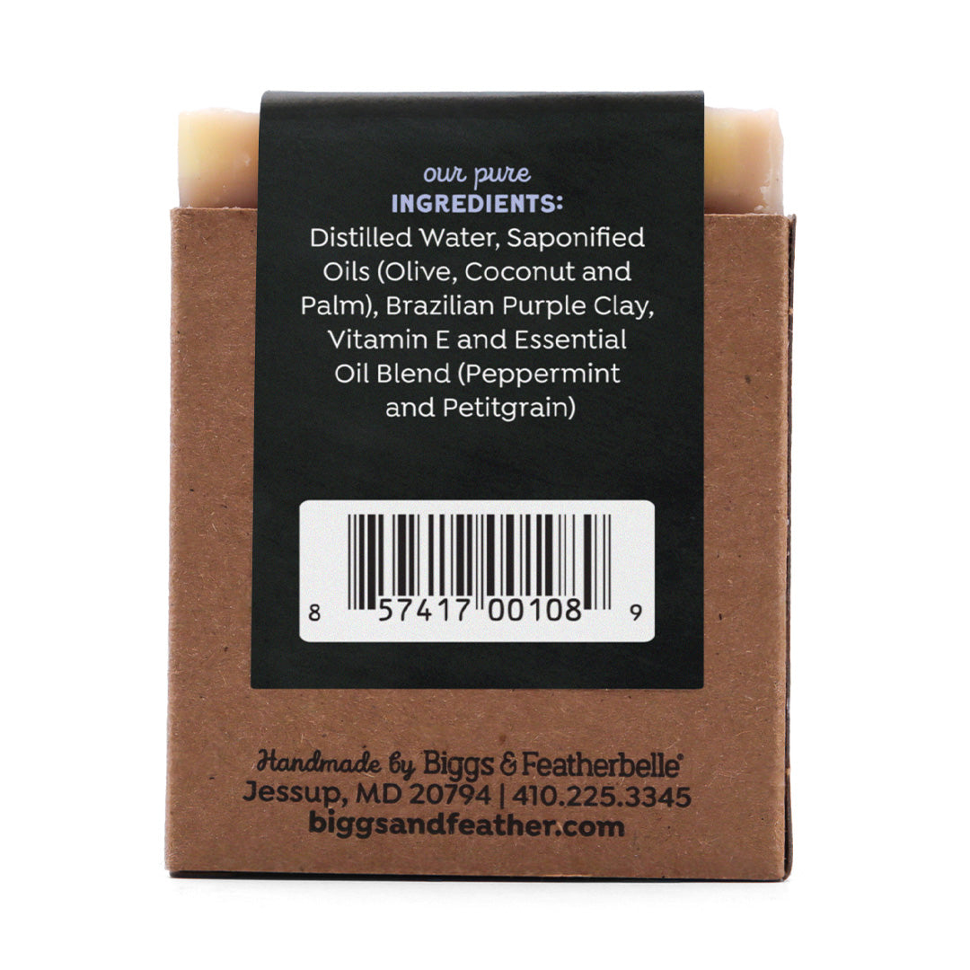 Back of POLAR BAR® soap by Biggs & Featherbelle® 
