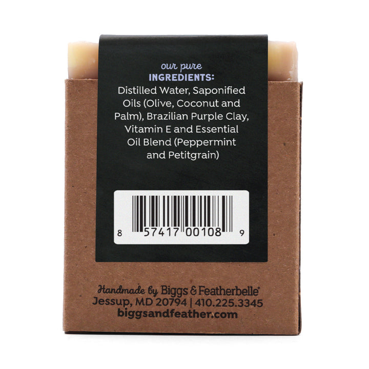 Back of POLAR BAR® soap by Biggs & Featherbelle® 