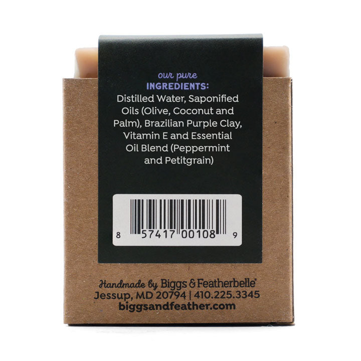 Back of POLAR BAR® soap by Biggs & Featherbelle®