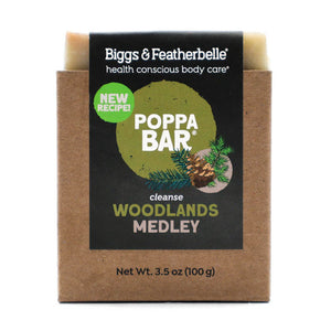 Front of  POPPA BAR® soap by Biggs & Featherbelle® 