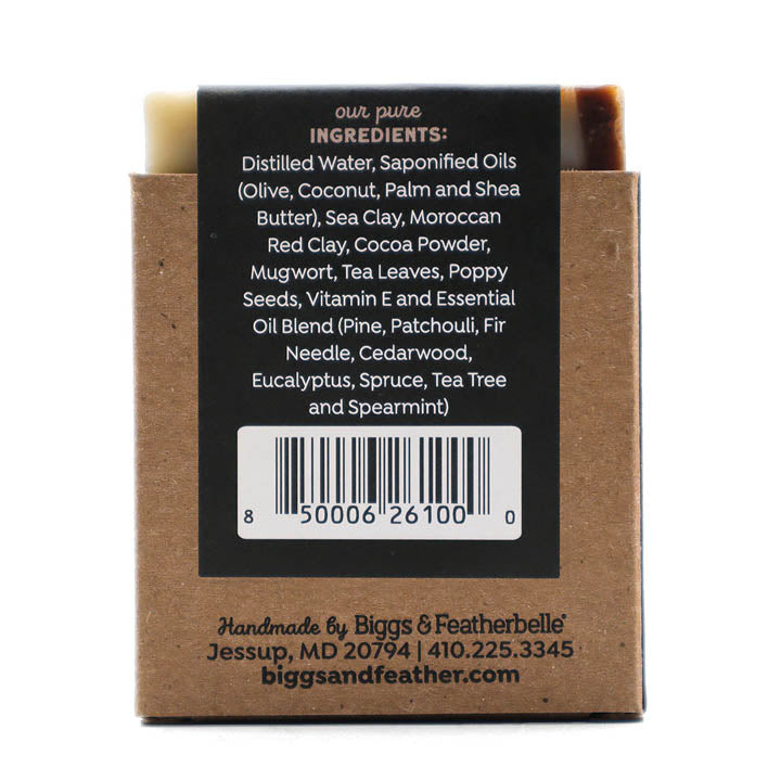 Back of POPPA BAR® soap by Biggs & Featherbelle® 